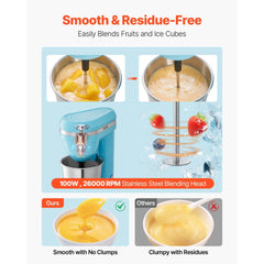 VEVOR Milkshake Maker, 100W Milk Shake Maker Mixer, Single Head Drink Mixer Blender Machine, Dual-Speed Adjustment