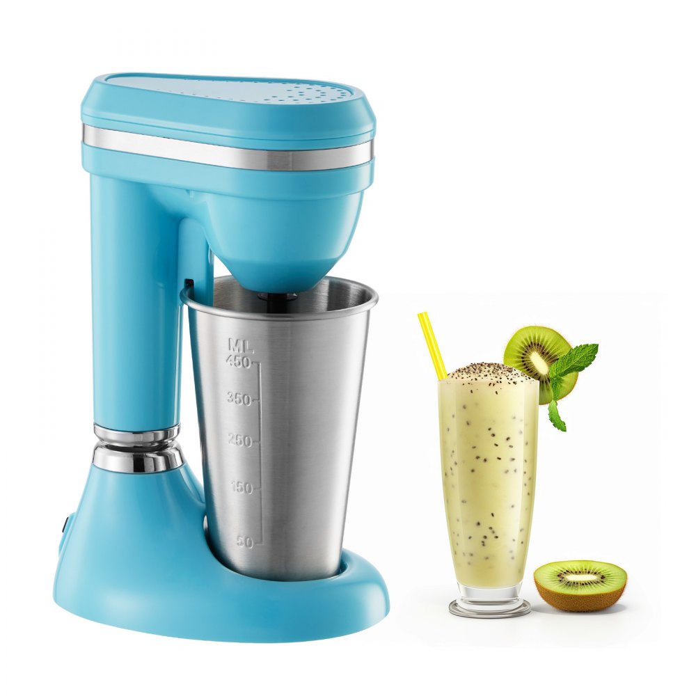 VEVOR Milkshake Maker, 100W Milk Shake Maker Mixer, Single Head Drink Mixer Blender Machine, Dual-Speed Adjustment