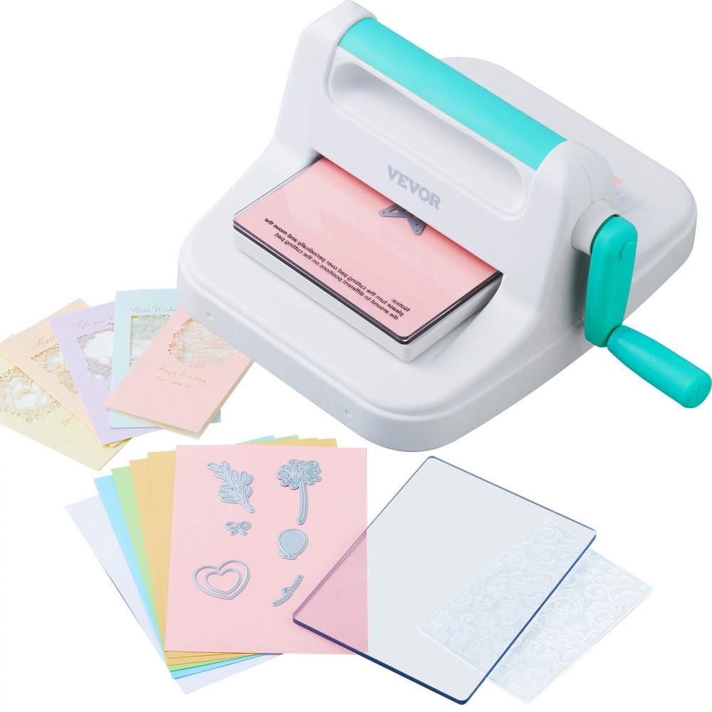 VEVOR Manual Die Cutting & Embossing Machine, Portable Cut Machines, 6 inch Opening Scrapbooking Machine Full Kit