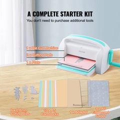 VEVOR Manual Die Cutting & Embossing Machine, Portable Cut Machines, 9 inch Opening Scrapbooking Machine Full Kit