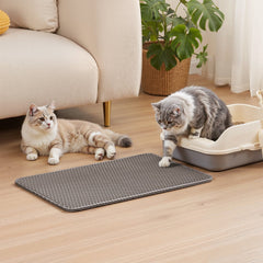 VEVOR Cat Litter Mat, 24 x 15 in, Double-Layer Litter Box Mat, Non-Slip & Urine-Proof Litter-Trapping Mats for Indoor