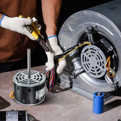 VEVOR 1/3HP Furnace Blower Motor, 110/120V 4.4Amps, 1075RPM 4 Speeds, CW/CCW Rotation, 48 Frame 5.2" Shaft Length