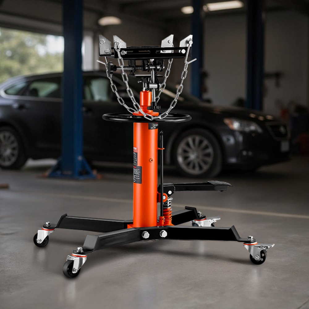 VEVOR Transmission Jack, 1322 LBS Hydraulic Telescoping Transmission Jack, 32"-67" High Lift Floor Jack Stand with Foot