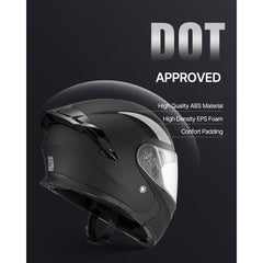 VEVOR Motorcycle Helmet, Modular, Adult Motocross Dirt Bike Helmet with Large Clear Visor, Comfortable Motorbike Racing
