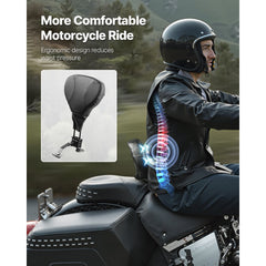 Adjustable Motorcycle Backrest Sissy Bar, Fit Harley Touring Models 2009-2024 with One-piece Slotted Seat, Street