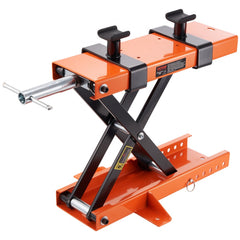 VEVOR Motorcycle Lift, 500 kg Motorcycle Center Scissor Lift Jack with Saddle & Safety Pin, Steel Motorcycle Jack Hoist