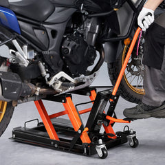 VEVOR Steel Hydraulic Motorcycle Jack Stand, 1500 LBS ATV Scissor Lift Jack, 4.7"-15" Scissor Lift Jack Stand with 4