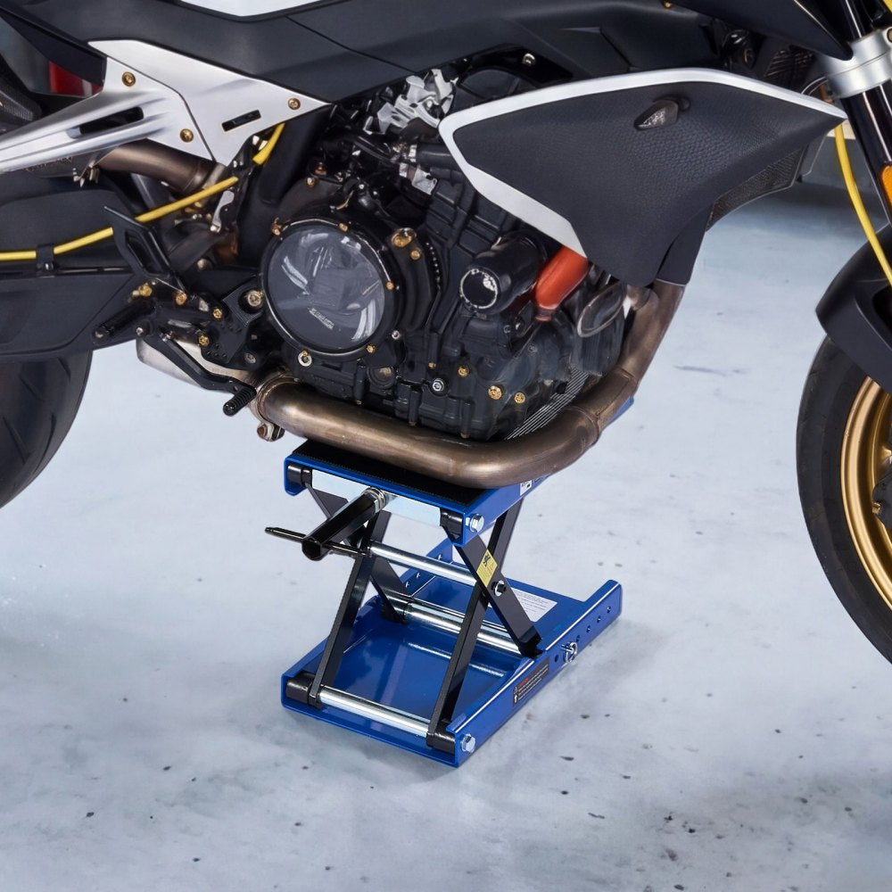 VEVOR Motorcycle Lift, 1100 lbs Motorcycle Scissor Lift Jack with Wide Deck & Lock Pin, 3.74"-13.38" Center Hoist Crank