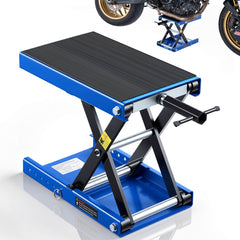 VEVOR Motorcycle Lift, 1100 lbs Motorcycle Scissor Lift Jack with Wide Deck & Lock Pin, 3.74"-13.38" Center Hoist Crank
