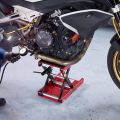 VEVOR Motorcycle Lift, 1100 lbs Motorcycle Scissor Lift Jack with Wide Deck & Lock Pin, 3.74"-13.38" Center Hoist Crank