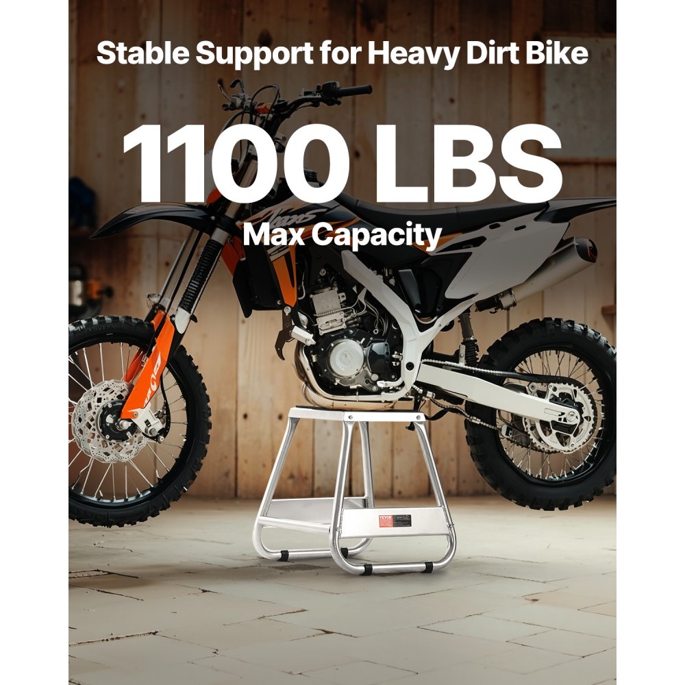 VEVOR Dirt Bike Stand, 1100 lbs Load Capacity Dirtbike Pit Stand, Universal Non-Slip Off-Road Steel Heavy Duty Dirtbike