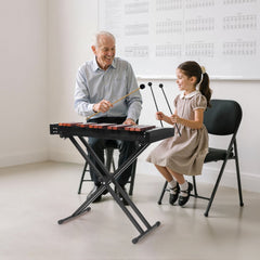 VEVOR Glockenspiel Xylophone, 32 Notes, Wooden Professional Xylophone Percussion Instrument, with Height Adjustable