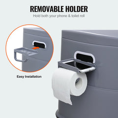 VEVOR Portable Toilet for Camping, Porta Potty with 1.3 Gal Detachable Inner Bucket & Removable Paper Holder, Commode