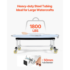 VEVOR Watercraft PWC Dolly, 1800 lbs Load Capacity, Jet Ski Stand PWC Cart for Moving Watercraft, Fixed Bunk with 4