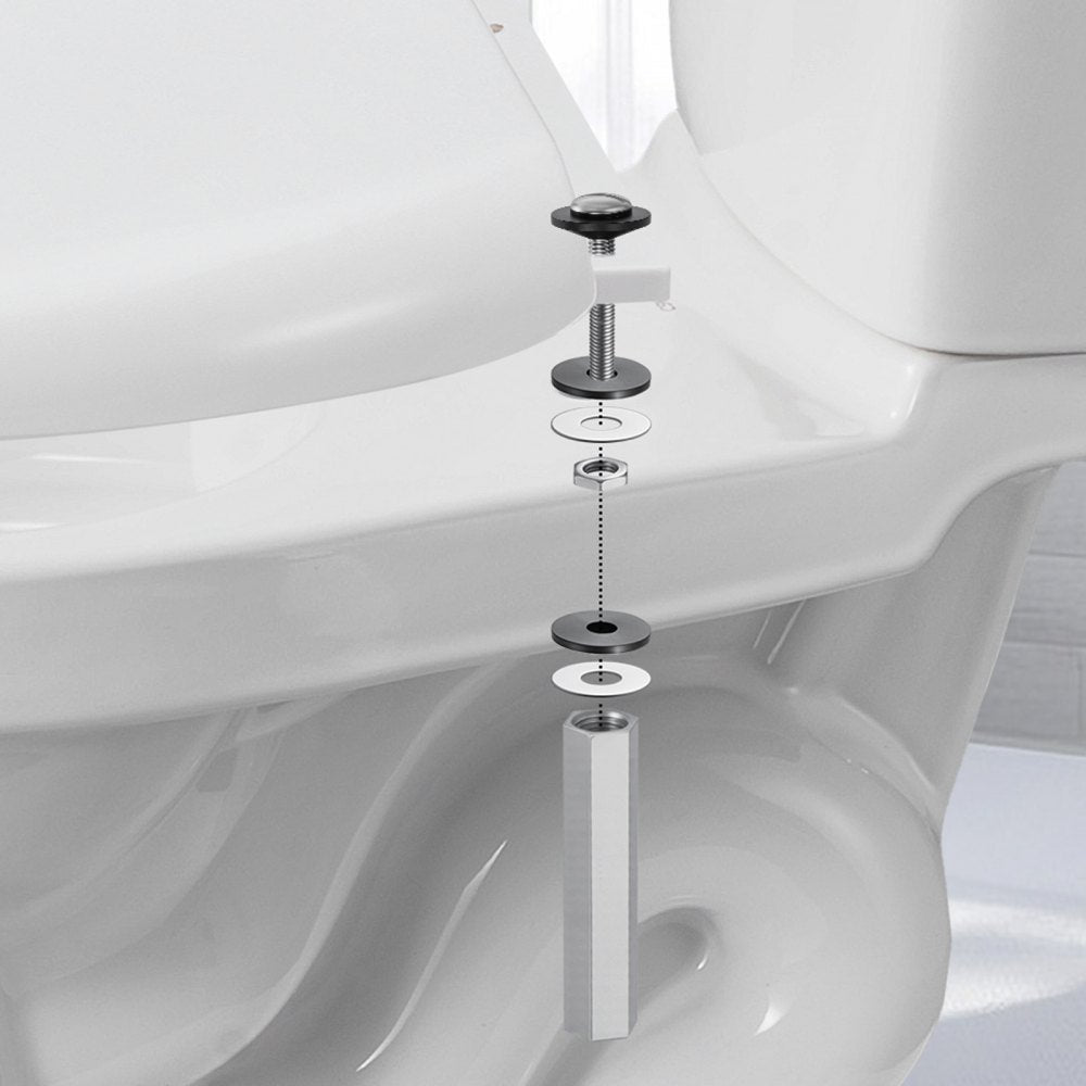 VEVOR Universal Toilet Seat Bolts Kit, 2PCS Metal Heavy Duty Toilet Tank Bolts, Stainless Steel Toilet Seat Screws