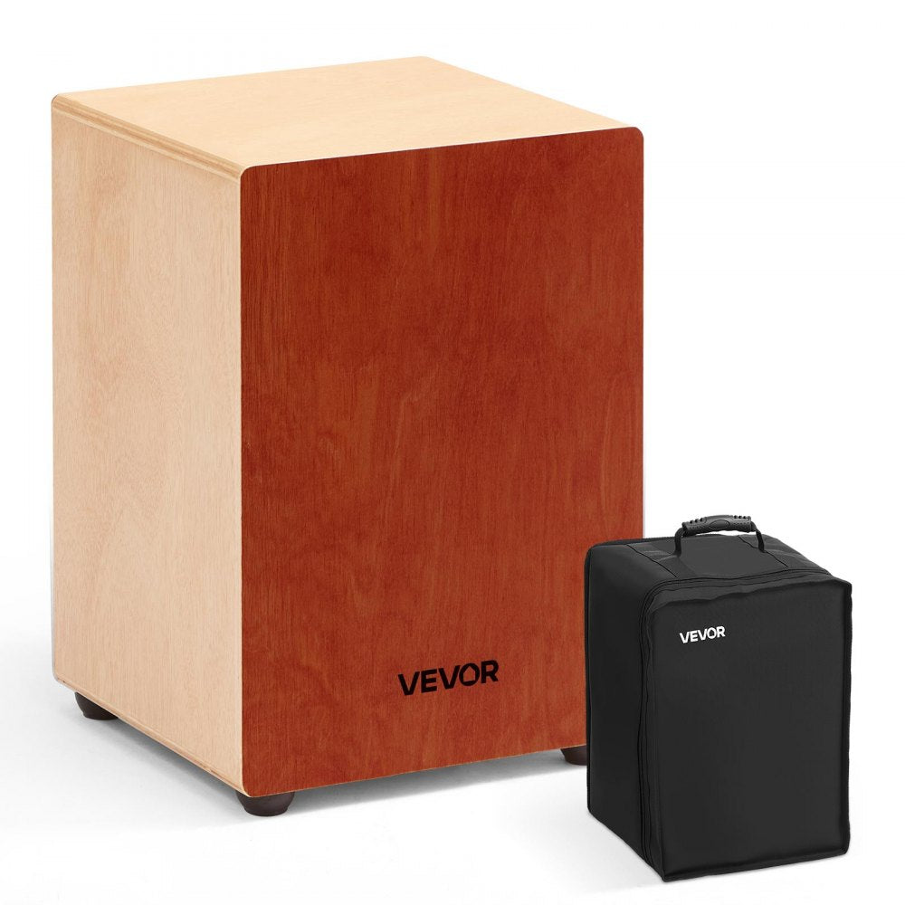 VEVOR Cajon Box Drum Birch Wood Percussion Instrument Guitar Strings with Travel Bag - Guitar Strings / Regular Type /