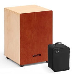 VEVOR Cajon Box Drum Birch Wood Percussion Instrument Guitar Strings with Travel Bag - Guitar Strings / Regular Type /