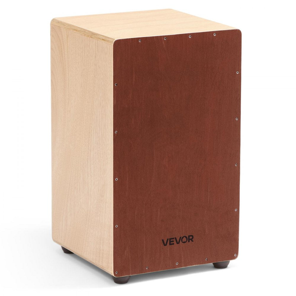 VEVOR Large Cajon Box Drum Wooden Birchwood Percussion Instrument with Snare Wires - Plus Size / Without Portable Bag