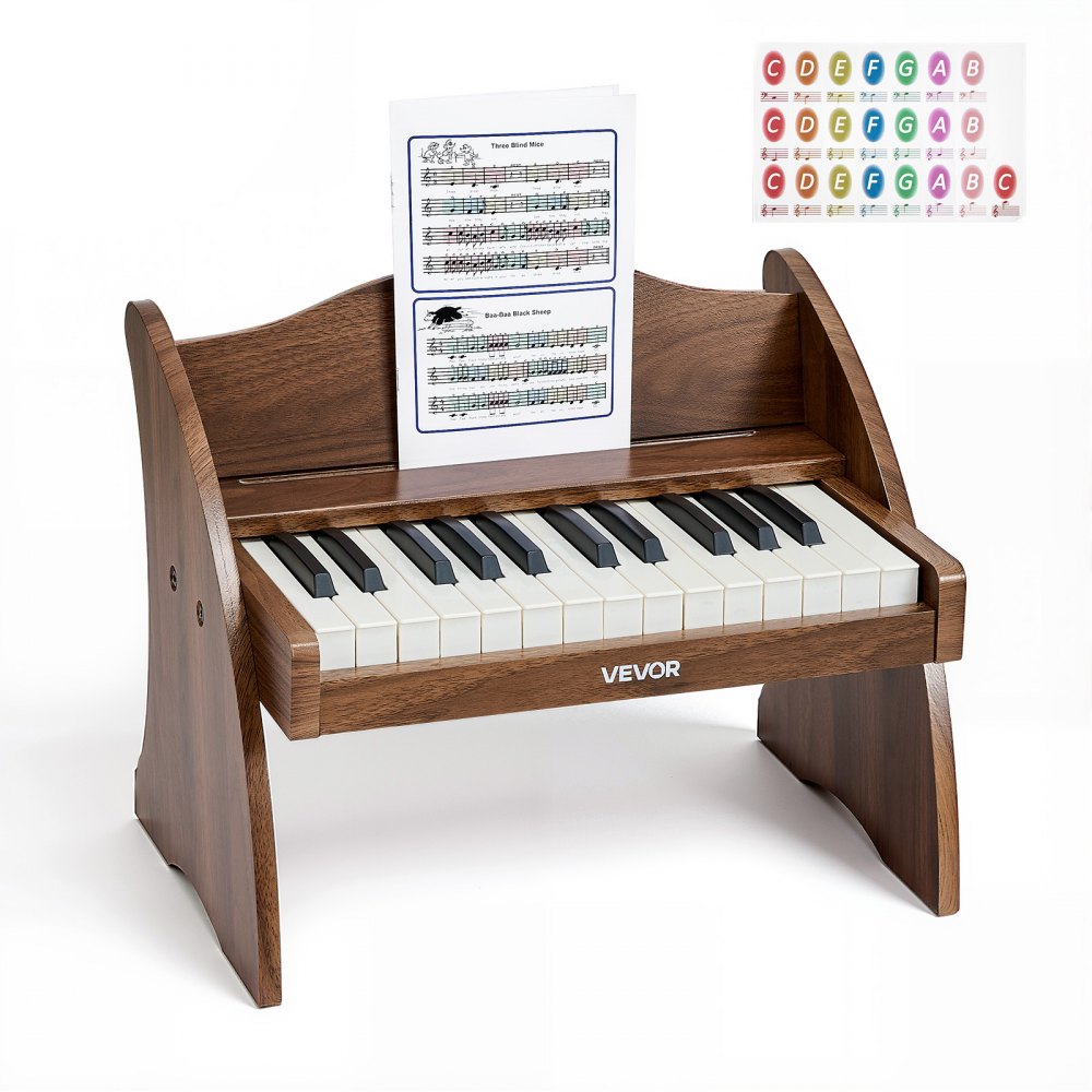 VEVOR Kids Piano Keyboard, 25 Keys Wooden Digital Piano for Kids, Mini Music Educational Instrument Toy with Realistic