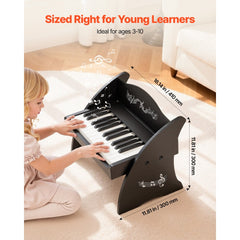 VEVOR Kids Piano Keyboard, 25 Keys Wooden Digital Piano for Kids, Mini Music Educational Instrument Toy with Realistic