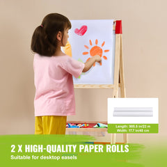 VEVOR Easel Accessory Set, 32 PCS Kid's Art Easel Painting Kit Including Chalks, Dry-Erase Markers & Paper Rolls