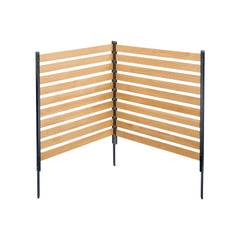 VEVOR Wood Privacy Fence, 38" W x 42" L, 2-Panel Slatted Air Conditioner Fence Screen, Pool Equipment Enclosure with