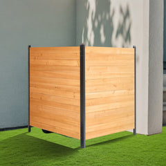 VEVOR Wood Privacy Fence, 38" W x 42" L, 2 Panel Solid Air Conditioner Fence Screen, Pool Equipment Enclosure with