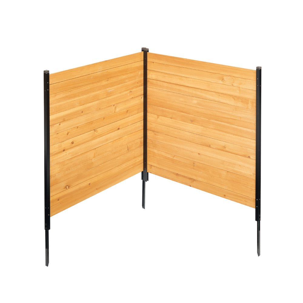 VEVOR Wood Privacy Fence, 38" W x 42" L, 2 Panel Solid Air Conditioner Fence Screen, Pool Equipment Enclosure with