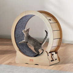 VEVOR Cat Exercise Wheel, Large Cat Treadmill Wheel for Indoor Cats, 29.5 inch Cat Running Wheel with Detachable Carpet