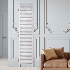 VEVOR Wood Room Divider, 8 Panel Wood Folding Privacy Screen, 66.9 Inches Tall Indoor Louvered Wooden Partition