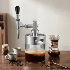 VEVOR Nitro Cold Brew Coffee Maker 68 oz Nitrogen Dispenser System, Home Brew Coffee Keg, Portable Nitrogen Infuser