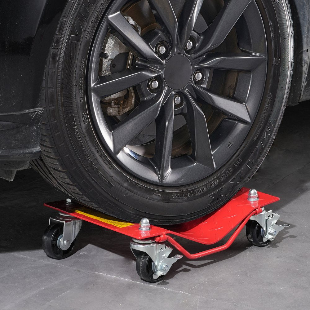 VEVOR Wheel Dolly, 8000 lbs Capacity Heavy-Duty Steel Car Mover, Wheel Dolly Car Tire Stake Set with Brakes, Vehicle