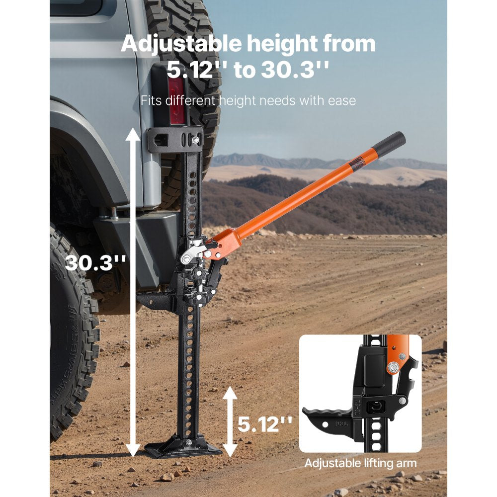 VEVOR Farm Jack, 36" Utility High Lift Farm Jack, 3.18 Ton (7,000 lbs) Capacity Ratcheting Off Road Utility Jacks