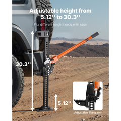 VEVOR Farm Jack, 36" Utility High Lift Farm Jack, 3.18 Ton (7,000 lbs) Capacity Ratcheting Off Road Utility Jacks