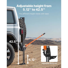 VEVOR Farm Jack, 48" Utility High Lift Farm Jack, 3.18 Ton (7,000 lbs) Capacity Ratcheting Off Road Utility Jacks