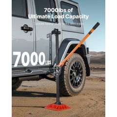 VEVOR Farm Jack with Base, 60" Utility High Lift Farm Jack, 3.18 Ton (7,000 lbs) Capacity Ratcheting Off Road Utility