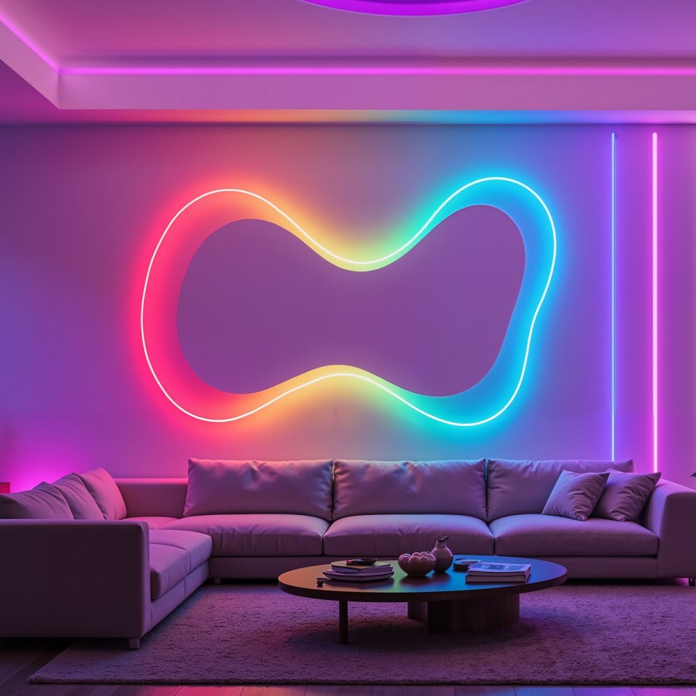VEVOR LED Neon Rope Light, 16.4 ft, Flexible RGB-IC LED Strip Light, Control with App/Remote, Works with Alexa & Google