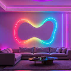 VEVOR LED Neon Rope Light, 16.4 ft, Flexible RGB-IC LED Strip Light, Control with App/Remote, Works with Alexa & Google