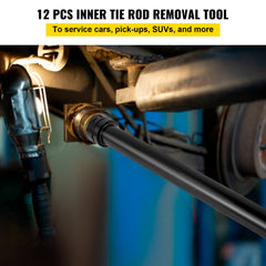 VEVOR Inner Tie Rod Installation Kit, Includes 13 Crowfoot Adapters, Durable 1/2 Inch Drive Tube for Efficient Removal
