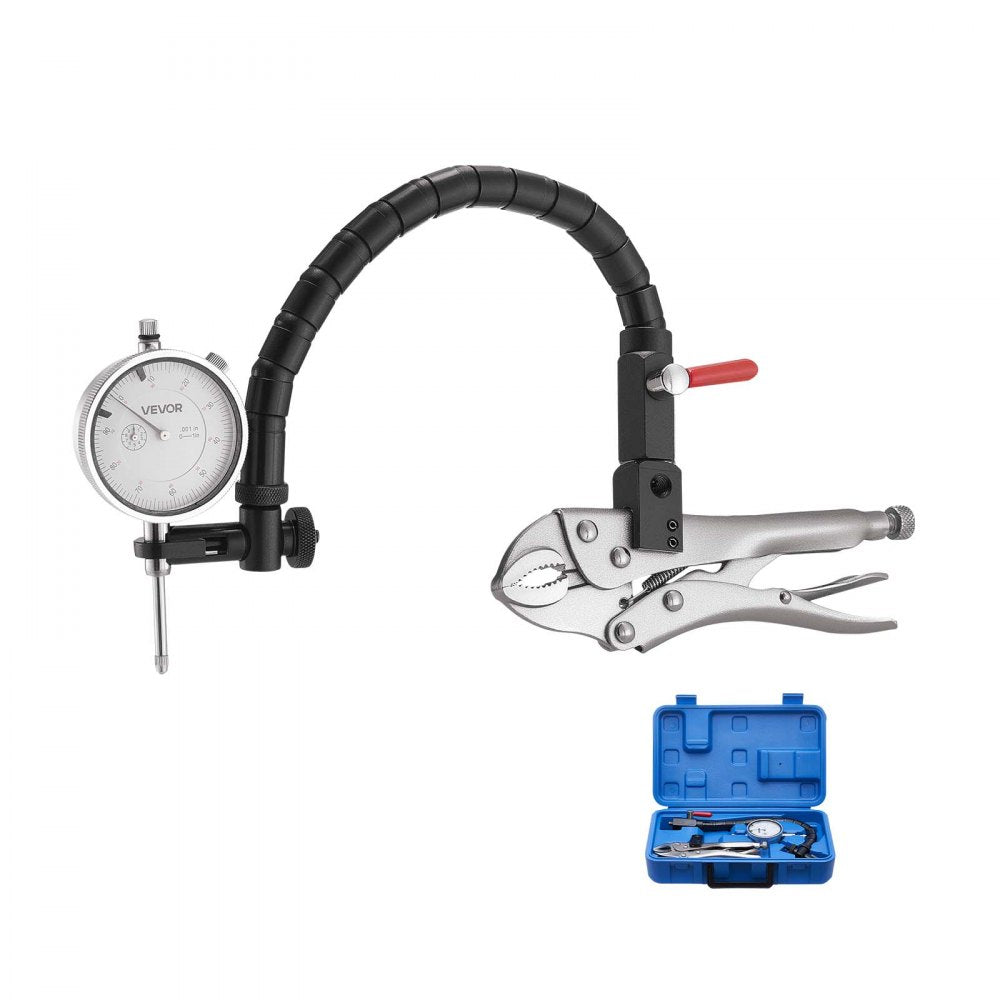 VEVOR Dial Test Indicator with 360-Degree Flexible Arm and 360-Degree Locking Pliers, 0.001 inch Accuracy, 0-1 inch