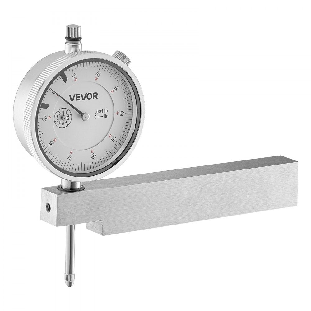 VEVOR Dial Test Indicator with Metal Base, 0.001 inch Accuracy, 0-1 inch Range, Easy to Read Large Dial, Professional