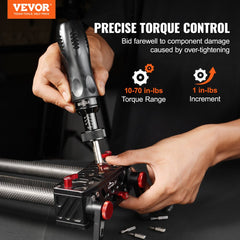 VEVOR Torque Screwdriver, 1/4" Drive Screwdriver Torque Wrench, Electrician Torque Screwdriver with Scale, 10-70 in/lbs