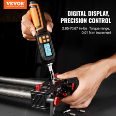 VEVOR Digital Torque Screwdriver, 1/4" Drive Screwdriver Torque Wrench, Electrician Torque Screwdriver with LCD