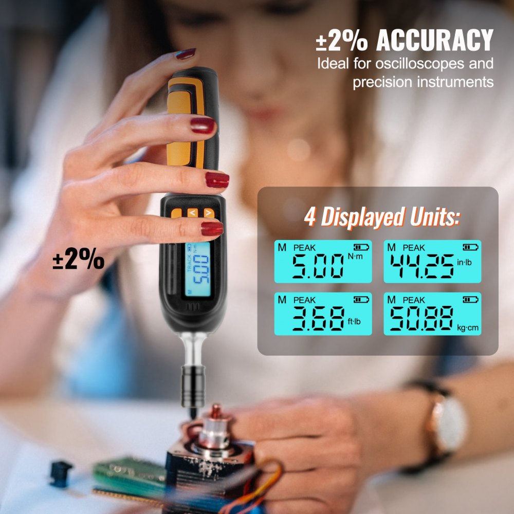 VEVOR Digital Torque Screwdriver, 1/4" Drive Screwdriver Torque Wrench, Electrician Torque Screwdriver with LCD