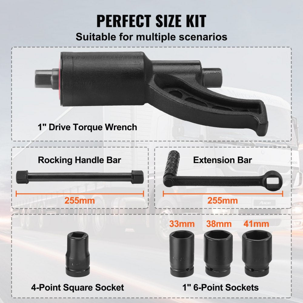 VEVOR Torque Multiplier, Heavy Duty Torque Multiplier Wrench Set, 1 Inch Drive Lug Nut Wrench Torque Multiplier, 1:58