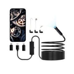 VEVOR Endoscope Camera with Light, 1920P HD Borescope for Android & IOS, 8 LED Lights Inspection Camera with 16.4FT