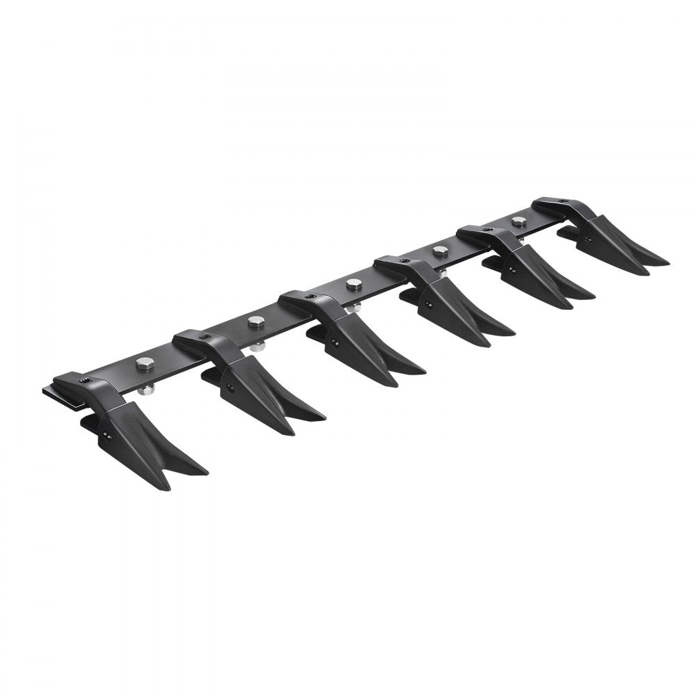 VEVOR Bucket Tooth Bar,45.2 in Heavy Duty 6 Teeth Tractor Bucket Bar for Tractor Loader Skidsteer, 4560 lbs Load