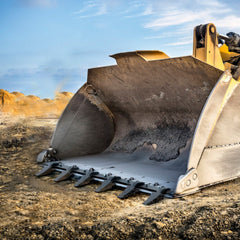 VEVOR Bucket Tooth Bar, 48'', Heavy Duty Tractor Bucket 6 Teeth Bar for Loader Tractor Skidsteer, 4560 lbs Load-Bearing
