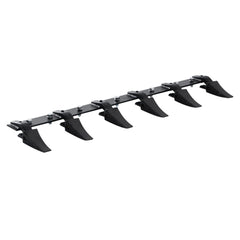 VEVOR Bucket Tooth Bar, 48'', Heavy Duty Tractor Bucket 6 Teeth Bar for Loader Tractor Skidsteer, 4560 lbs Load-Bearing
