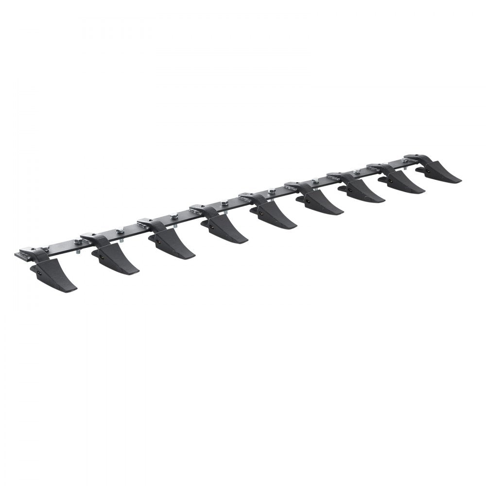 VEVOR Bucket Tooth Bar, 72'', Heavy Duty Tractor Bucket 9 Teeth Bar for Loader Tractor Skidsteer, 4560 lbs Load-Bearing